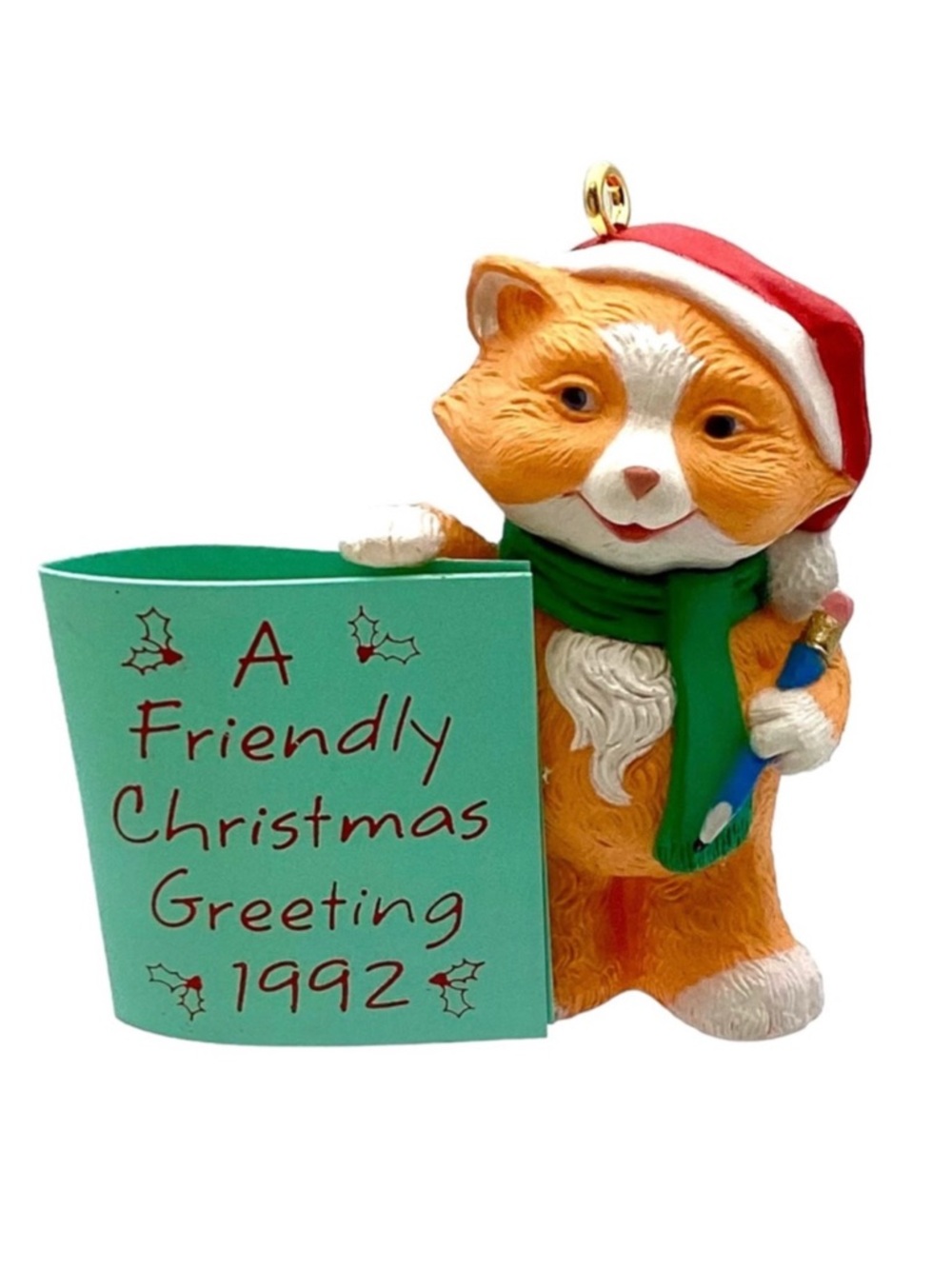 Hallmark 1992 “Friendly Greetings” Christmas Ornament